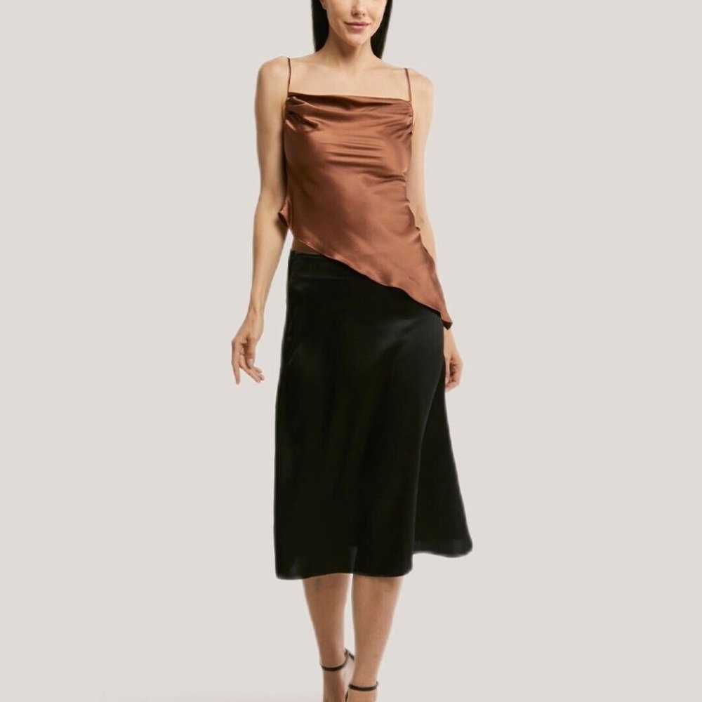 nap loungewear Cowl-Neck 100% Silk Camisole. B057 - Picture 2 of 9